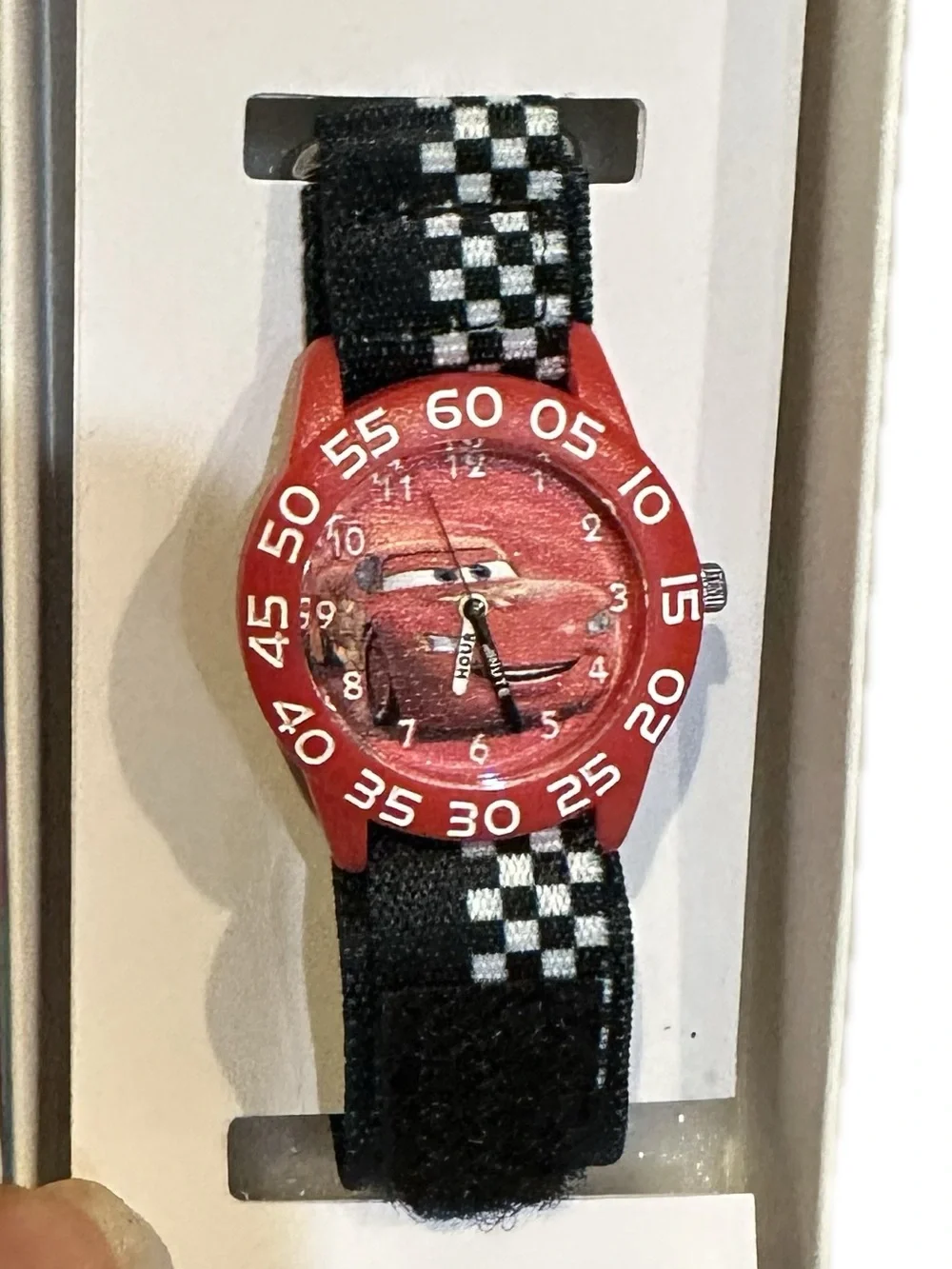 DISNEY CARS TIME TEACH TRAINER WATCH RED BLACK CHILDREN YOUTH LAND WORLD TRAVEL